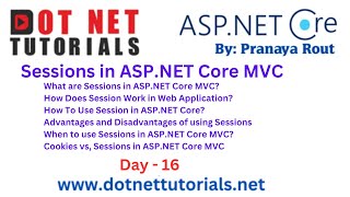 Sessions in ASP NET Core MVC | Day 16 | Pranaya Rout | Dot Net Tutorials | Online Training
