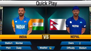 INDIA VC NEPAL game #india #worldcricketchampionship3 #youtube#nepalcricket