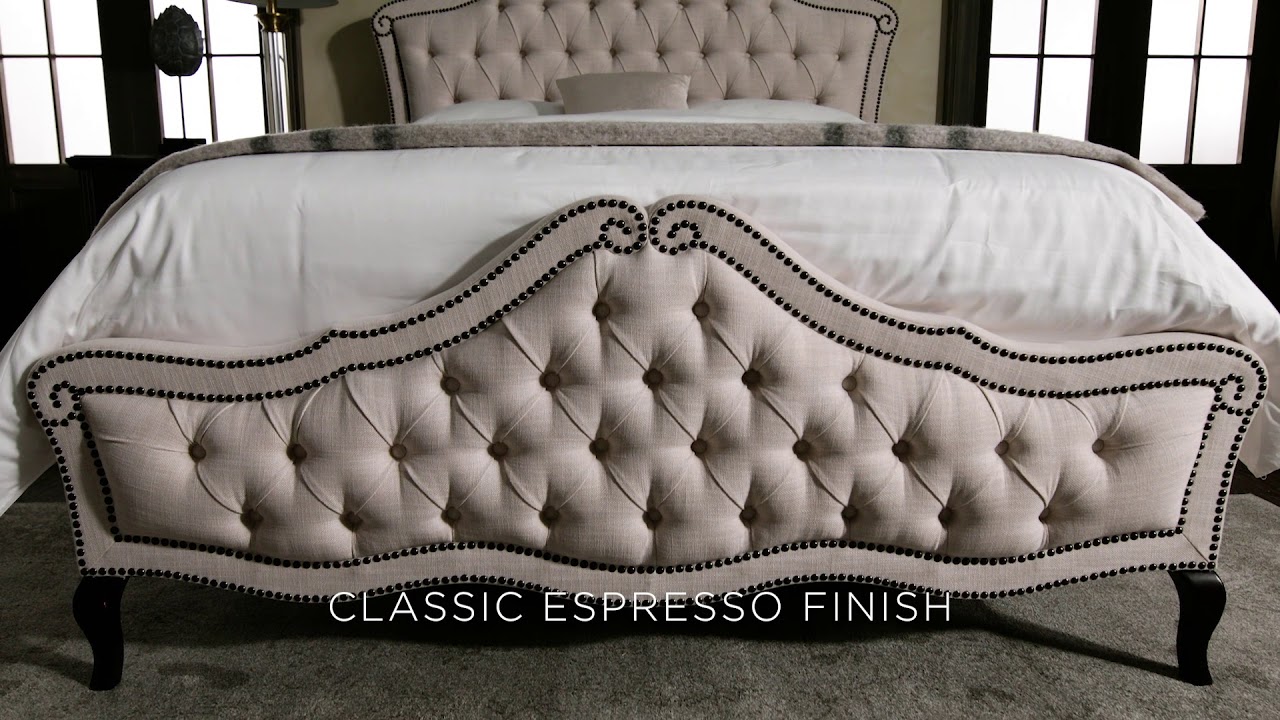 Nessa Tufted Scroll Bed with Nailhead Trim by iNSPIRE Q Classic
