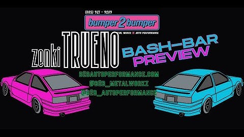 AE86 Zenki Trueno FRONT Bash Bar Preview/Specs (b2bautoperformance)