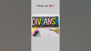 How to make string art name plate #shortvideo #shorts #diy #diyideas #craft #craftyliving #art