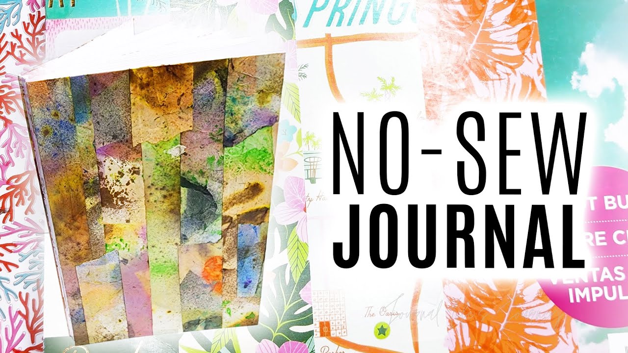 How to Make a No-Sew Easy DIY Art Journal from 12x12 Scrapbook Paper ...