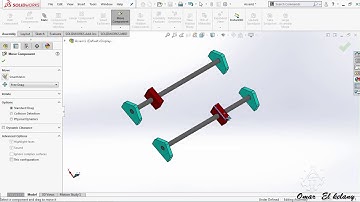 solidworks assembly (advanced mates (Linear and Linear coupler))
