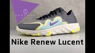 Nike Renew Lucent ‘Gunsmoke/bright violet’ | UNBOXING & ON FEET | fashion shoes | 2019