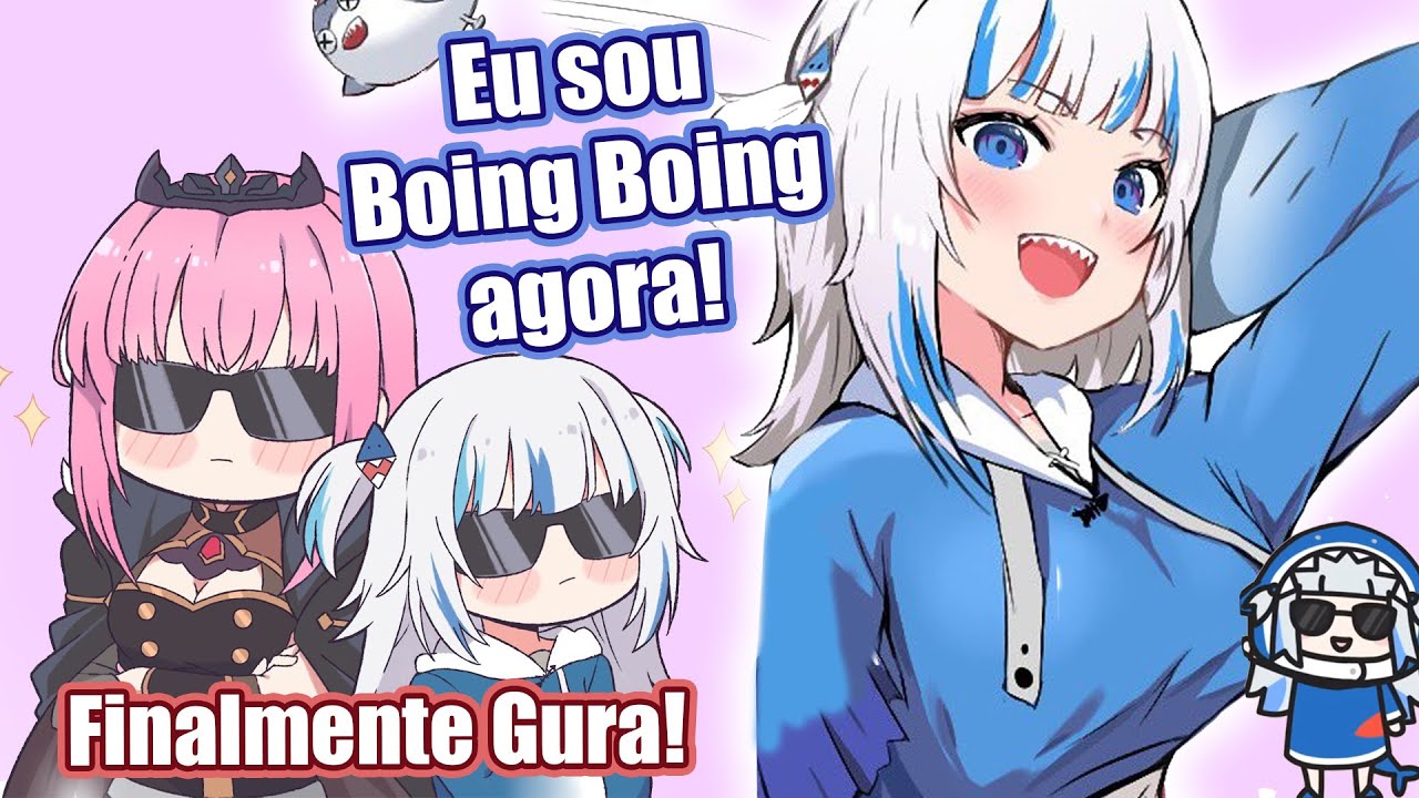 Gura finalmente ficou Boing Boing com a sua nova roupa