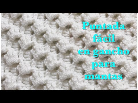 Manta para bebé a crochet paso a paso con punto frijol FÁCIL y RÁPIDO DE  TEJER - Crochet for Baby 