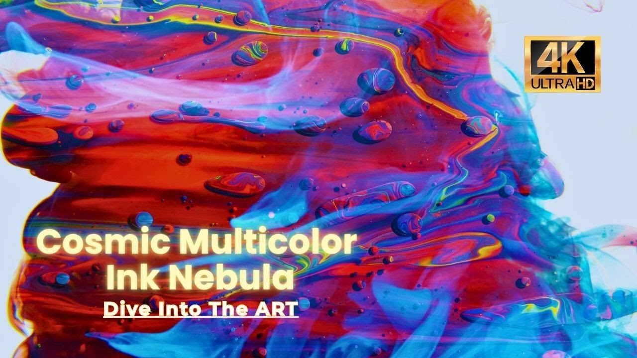 Cosmic Multicolor Ink Nebula in 4K UHD | Hypnotic Rainbow Swirls for ...