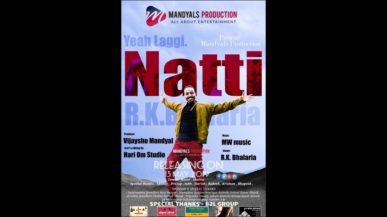 Yeah laggi natti Himachali Song Teaser by RK Bhalaria | Mandyals Production | latest 2019