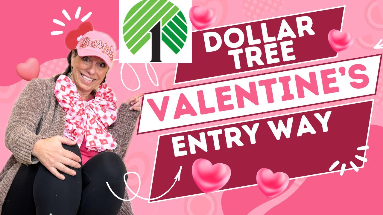 DOLLAR TREE ENTRY WAY - Valentine’s Day for $20!!🩷❤️💜