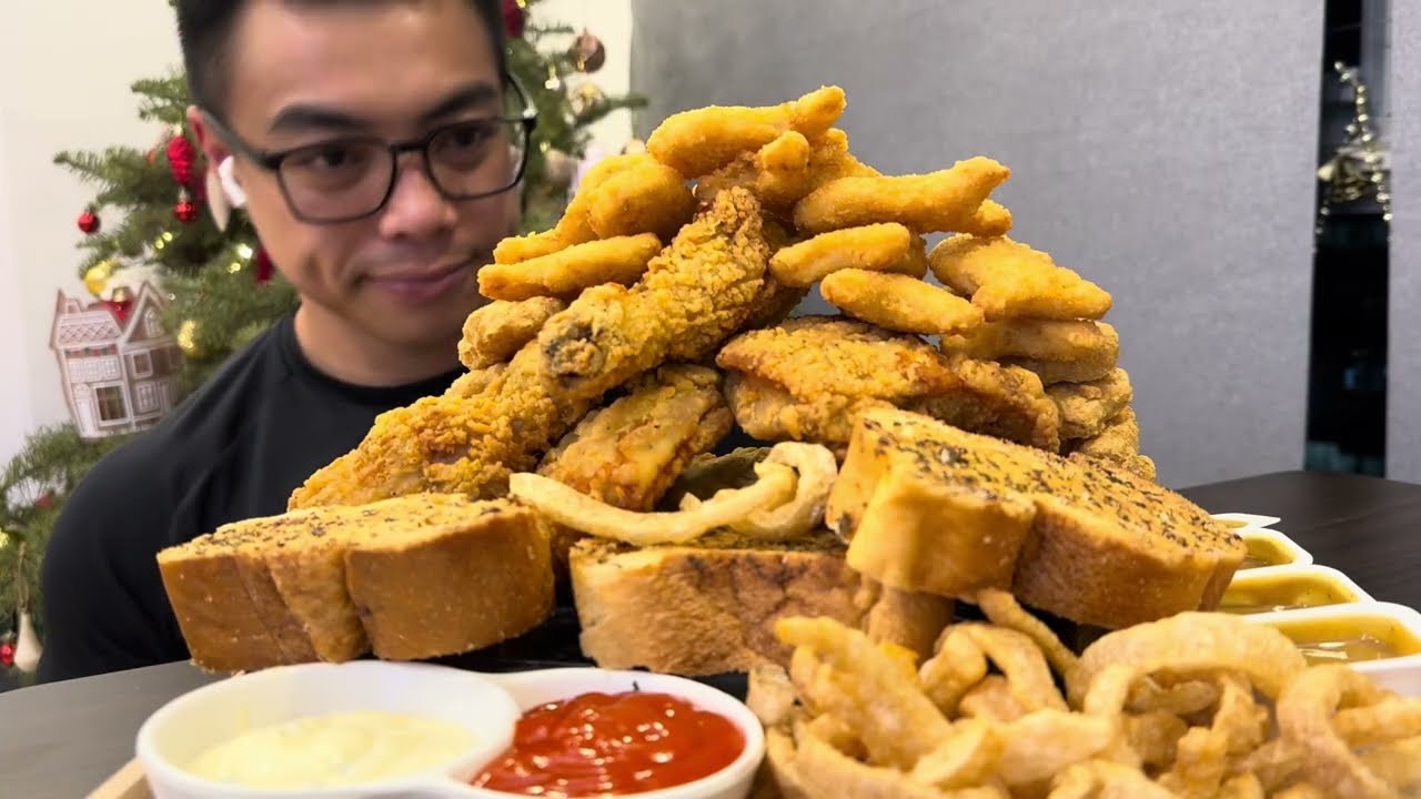 Fried chicken mukbang ASMR