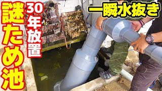 極太パイプで池の水ぜんぶ抜く【謎ため池S２ #2】