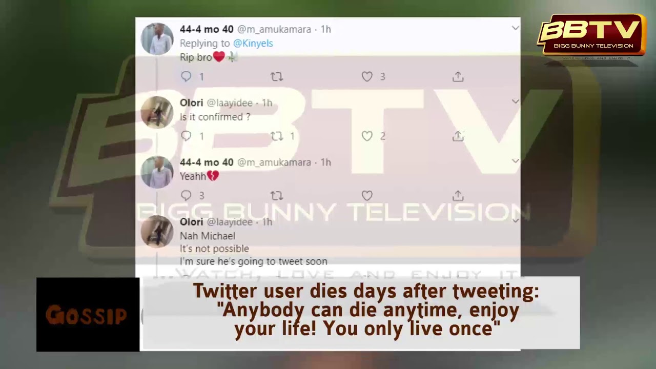 Twitter user dies days after tweeting: 