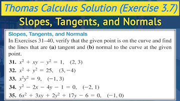 Thomas calculus exercise 3.7 Q31 to Q35 | Implicit differentiation dy/dx urdu hindi || Lec 63