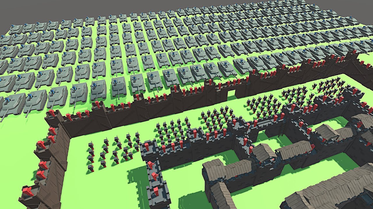 TANKS ARMY vs MASSIVE CASTLE Ancient Warfare 3 YouTube