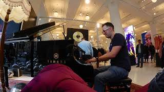 Playing 'Rocket Man' on the Elton John Yamaha piano -  Selfridges, London... 13/4/23