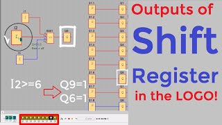 Siemens PLC -Outputs of "Shift Register" function in "Logo Soft Comfort" software. screenshot 5