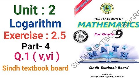 #Maths | Class 9 | Unit 2 | Exercise 2.5 (Part-4 | Q.1(v,vi) | Sindh textbook board