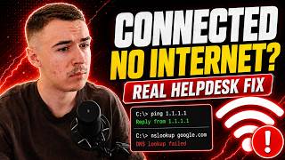 Wi-Fi Connected But No Internet Step-by-Step Fix | Helpdesk Ticket #1