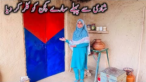 Shadi se pahle sare kitchen ko color kar | Village Life Mud House Family Vlogs | Happy VillageFamily