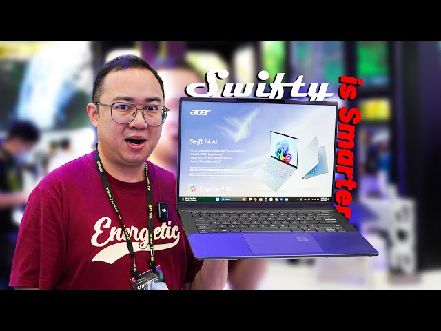 Acer Swift 14 AI: Snapdragon Powered with 26 Hours Battery Life! class=