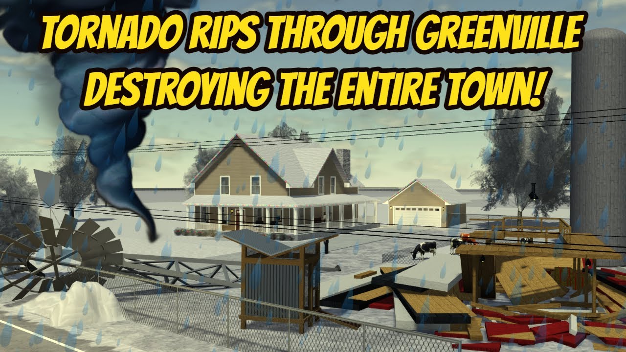 Гринвилл, Висконсин Roblox l TORNADO STORM City Wide Evacuation F3X Special Roleplay