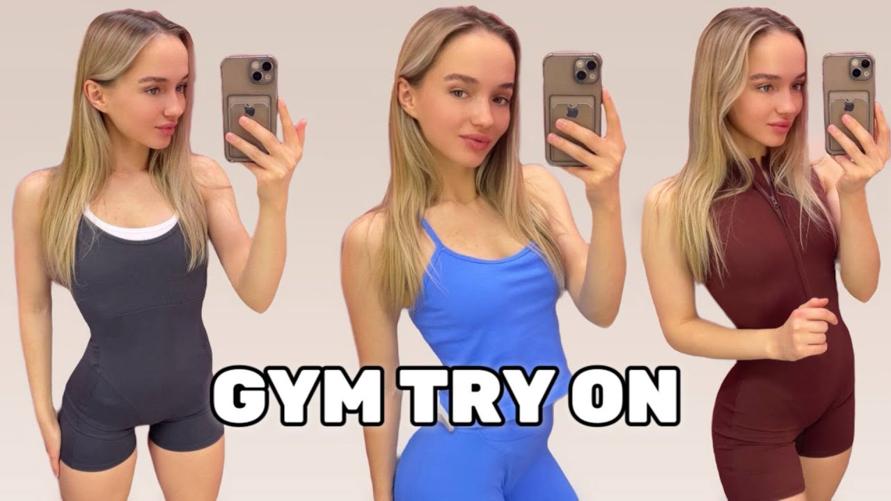 [4K USA] Gym Outfits Try On Haul | Fitness Activewear Review - YouTube