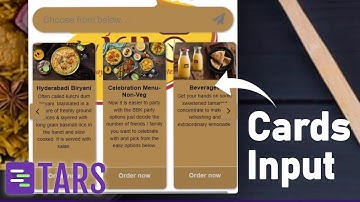 How to use Cards Inputs UI | Tars HelpDocs