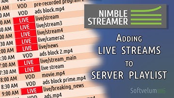 Server playlist live input support in Nimble Streamer