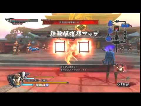 戦国BASARA4皇～島左近　固有奥義「どうせこの世は一天地六」　１のゾロ目シーン