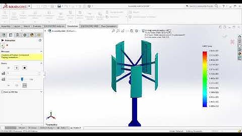 CAD Simulation of Vertical Axis Wind Turbine using Solidworks