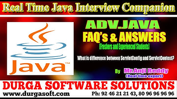 Java Interview Companion|| Adv Java ||What is difference between ServletConfig and ServletContext?