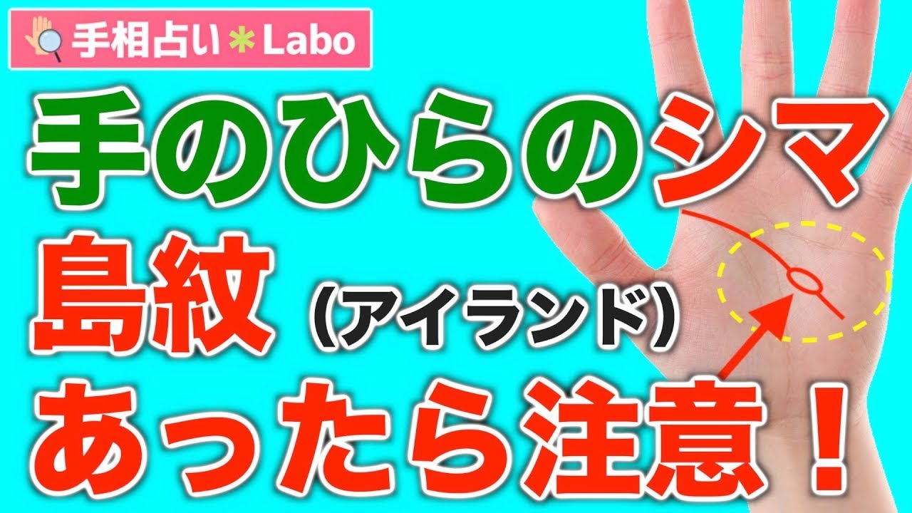 【手相占い】シマには注意！島紋（アイランド）が示す意味とは？ - YouTube