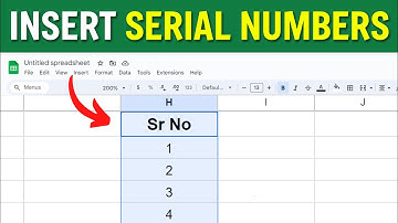 How to Insert Serial Number in Google Sheet | How To Add Serial Number in Google Sheet