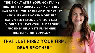 My Brother Called Me a Gold Digger at My Wedding—Then I Revealed Who Really Owned Everything