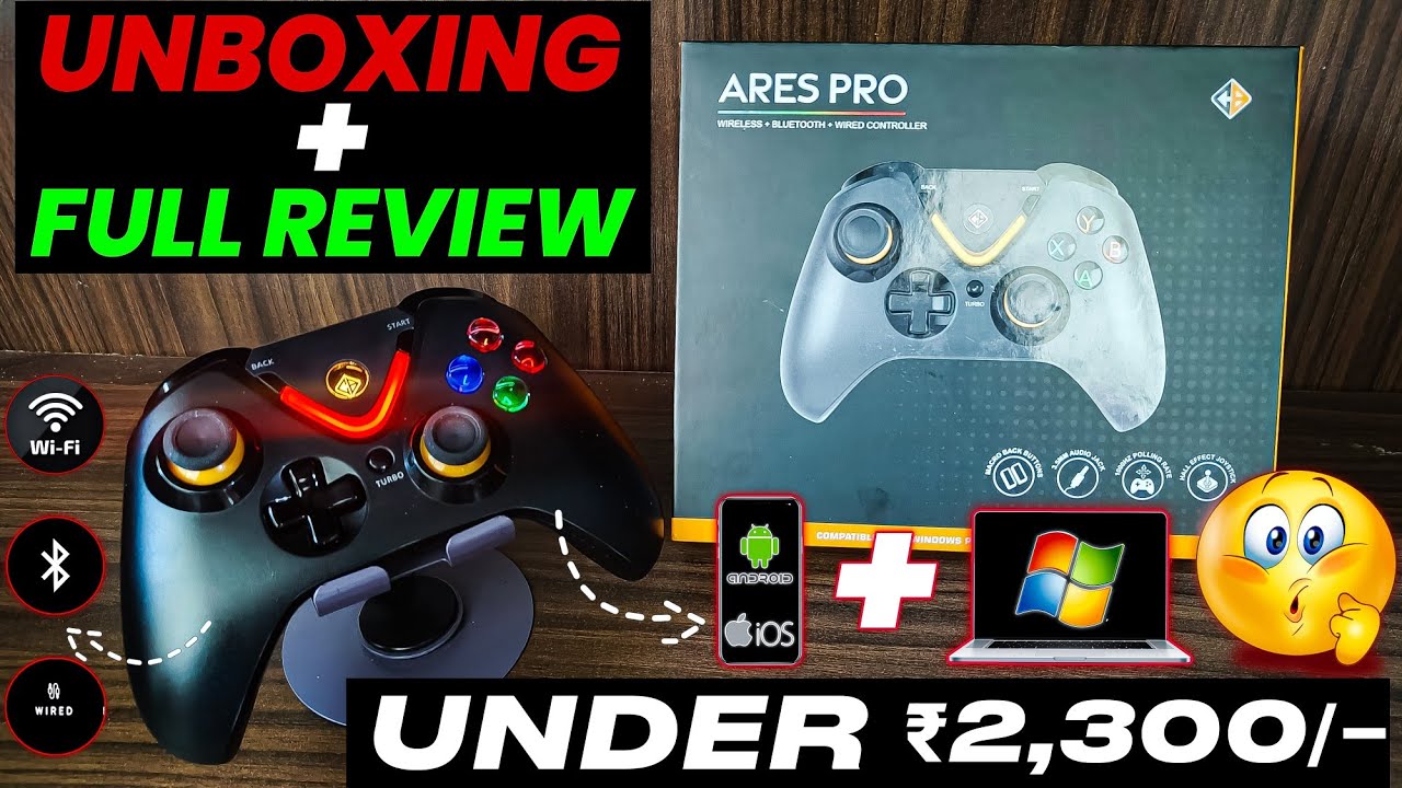 COSMIC BYTE ARES PRO WIRELESS GAMEPAD FOR PC MOBILE IOS UNBOXING🎁 HANDCAM &  GAMING TEST🔥FULL REVIEW