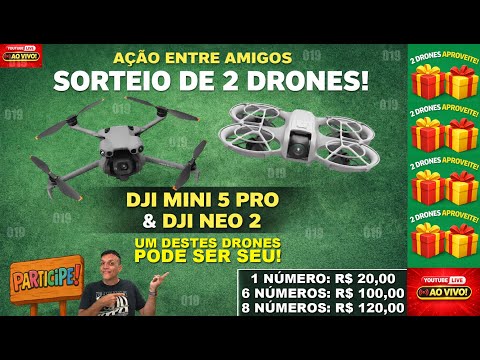 29%: Valendo 2 drones: DJI Mini 5 PRO e DJI NEO 2: Ação entre amigos