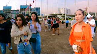 Cambodia tour 2024 ! Walking tour at Olympic Stadium Phnom Penh city