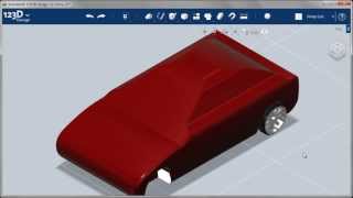 Car Design: Autodesk 123D Design Technical Video Part 7