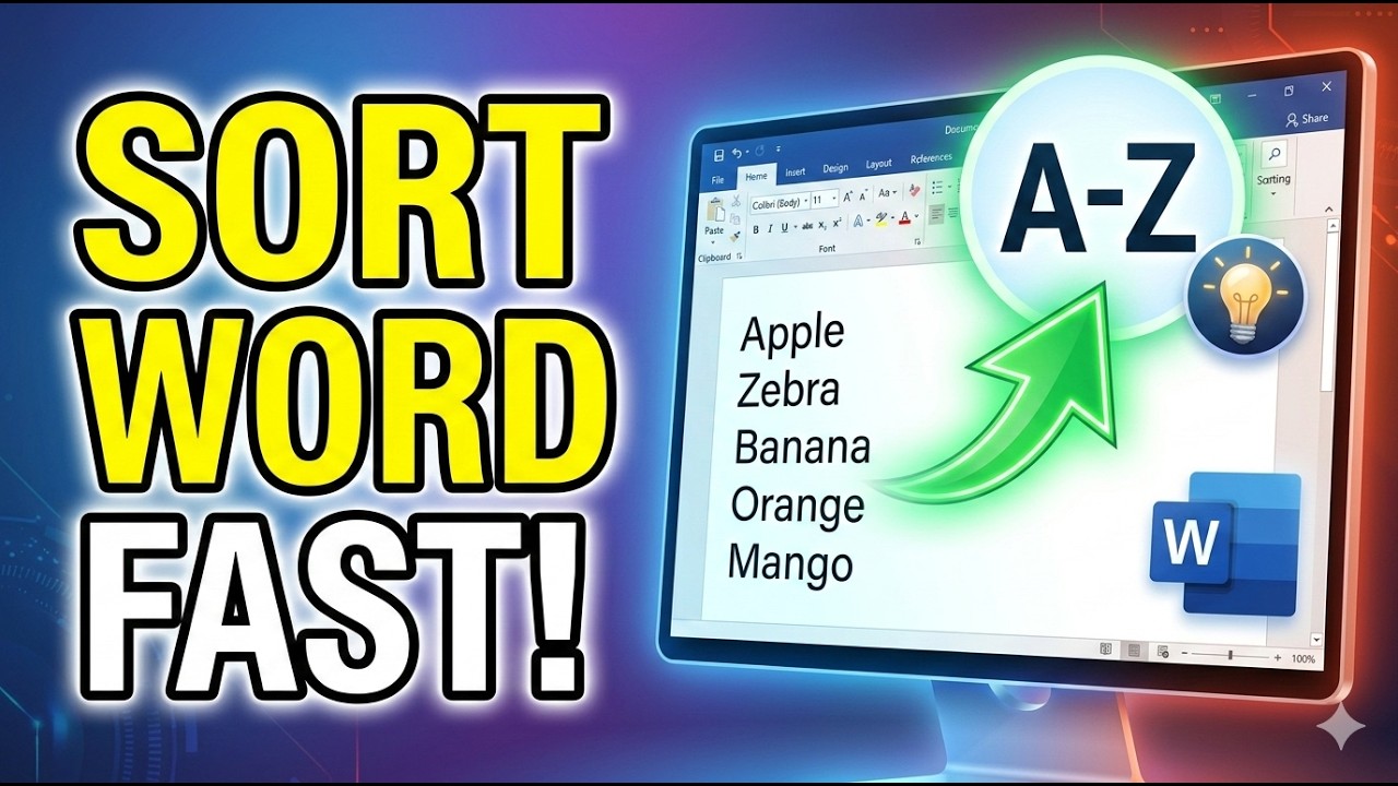Word Processing Sort Example How to Use “Sort” in MS Word | Step-by-Step Tutorial for Beginners ...