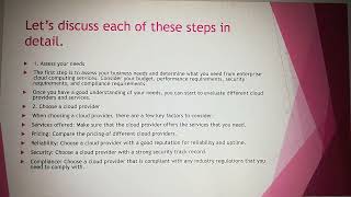 Key Steps in Establishing Enterprise Cloud Computing Services