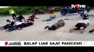 Polisi Tangkap 18 Remaja Balap Liar Dan Di Beri Sanksi Hukuman Fik...