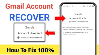 Google Account Disabled Problem | How To Fix Gmail Account Disabled Problem | Email Account Disabled