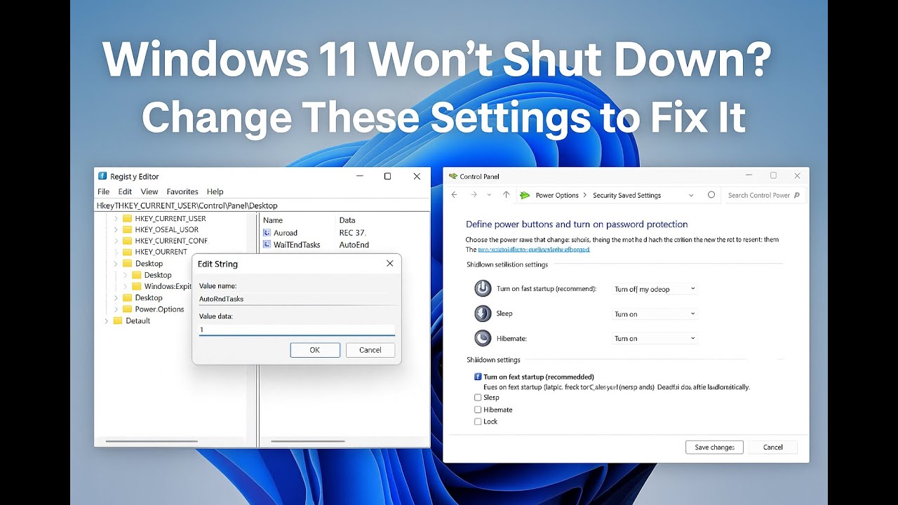 Windows 11 Won’t Shut Down? Fix It with These Registry Tweaks and ...