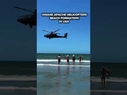 Apache Helicopters just shocked a Charleston beach crowd!