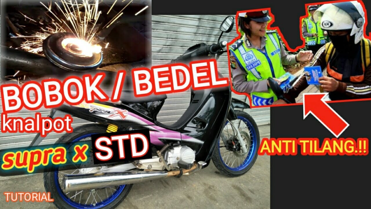 Cara Bobok Knalpot SUPRA X suara Bass  Adem.. padet  | khas JOGJA
