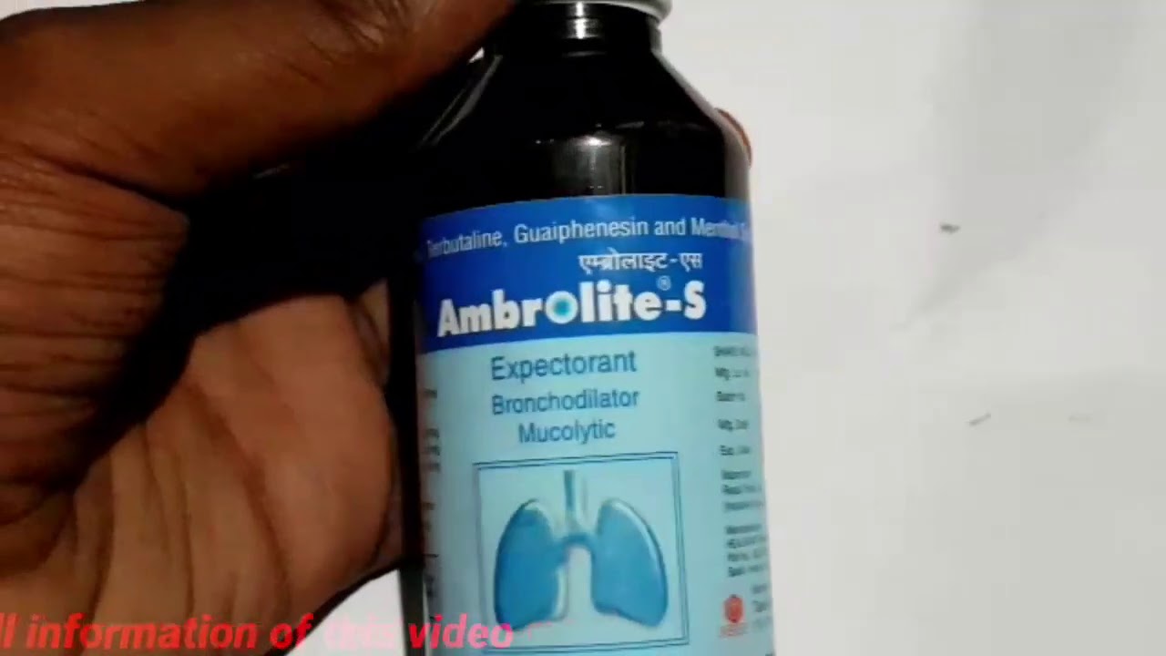 Ambrolite syrup for cough and dry cough uses and sideeffects Medicine Health YouTube