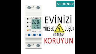 SCHONER GERİLİM VE AKIM KORUMA RÖLESİ İNCELEME VE TEMEL DÜZEY AYARLAMA 63A Resimi