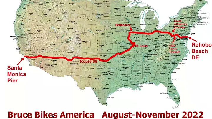 Bruce Bikes America route