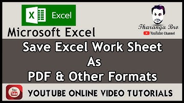 How to Save Microsoft Excel Work sheet as PDF file and Other Format | Microsoft excel tutorial 2021
