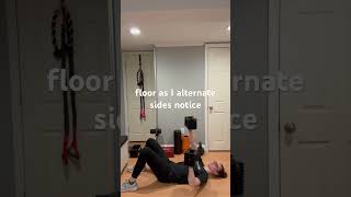 Hook Lying Alternating Dumbbell Floor Press